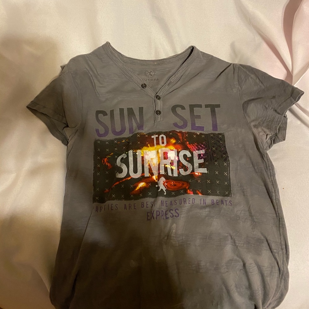 Grey Henley shirt express